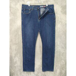 IZOD Jeans Mens 38x32 Blue Denim Straight Fit Comfort Stretch Dark Wash Mid Rise